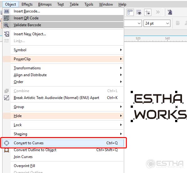 corel font