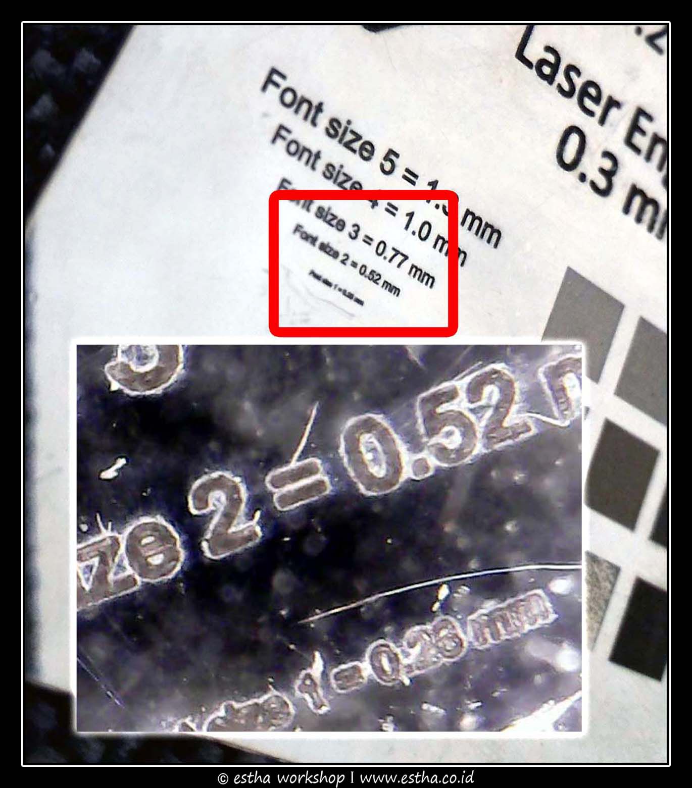 Hasil Engraving Stainless Steel Detail Hasil Engraving Stainless Steel Detail